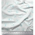 thumbnail image 1 of Soimoi Blue Cotton Voile Fabric Fashion Accessories & Heart Print Fabric by the Yard 56 Inch Wide, 1 of 3