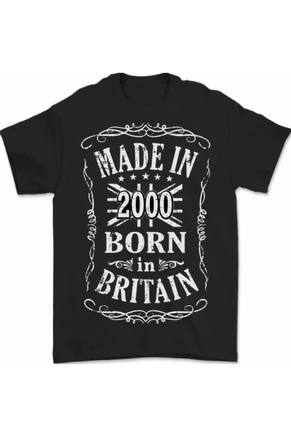 Born In Britain 25Th Birthday Made 2000 Mens T-Shirt
