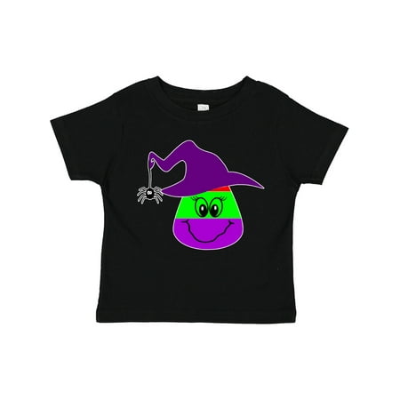

Inktastic Halloween Cute Candy Corn Witch and Spider Gift Toddler Toddler Girl T-Shirt