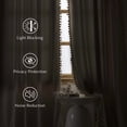 thumbnail image 3 of NICETOWN Pom Pom Velvet Curtains 96 Inches Length, Thermal Insulated Room Darkening Soft Cozy Velvet Drapes for Toddler Nursery Bedroom, Ivory White, 2 Panels, 3 of 9