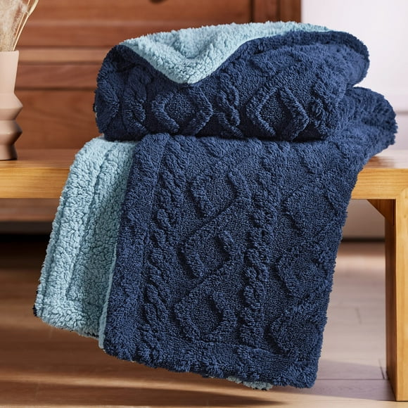 Manta de cama Sherpa para sofá, sofá, suave y acogedora