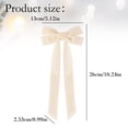 thumbnail image 3 of Velvet Ribbon Bows 3PCS 5.12 x 10.24 Inch Beige Christmas Tree Bows for Wreath Gift Wrapping Garland Rustic Holiday Decor, 3 of 6