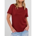 thumbnail image 4 of ANRABESS Women Short Sleeve Tops Summer Basic Tee Wrinkle-Free Trendy Cute T Shirts 2026 Spring Business Casual Outfits Red Medium, 4 of 9