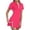 Pink, variant on Tanghaowl Short Sets for Women, Women's Comfortable Slim Fit Short Set for Daily Wear featuring Soft Stretch Zipper Short Sleeve Sports Style Dark Purple XL
