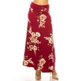 thumbnail image 2 of Women's Printed High Waisted A-Line Maxi Skirt with Foldable Waistband - Relaxed Fit, 2 of 5