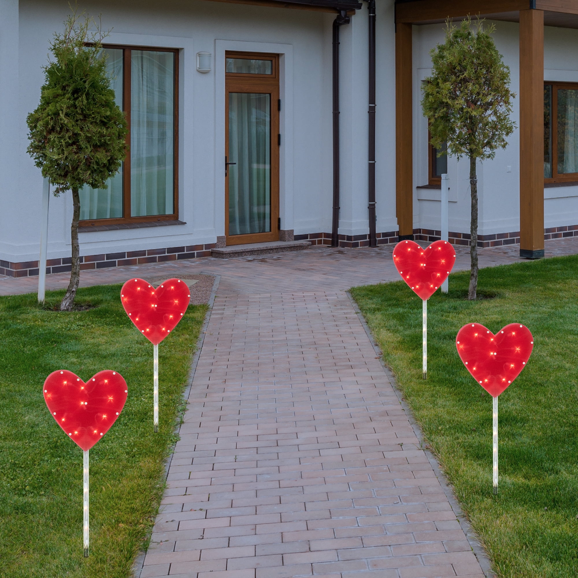 Northlight 29" Decorative Plastic and Glass Garden Stakes (4 Pieces)
