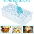 thumbnail image 5 of Qoosea Ice Cube Tray with Lid and Bin 55 Ice Cube Molds with Scoop Flexible and Easy Release Ice Box Container for Freezer BPA Free for Whiskey, Cocktail, Beer, Coffee, Juice, 5 of 7