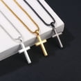 thumbnail image 6 of Turandoss 925 Sterling Silver Cross Pendant Necklace for Men 18K Silver Plated Box Chain Unisex Jewelry Birthday Teacher Appreciation Graduation Fathers Day Gifts for Him Her Men Son Dad Boys Girls, 6 of 8