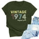 thumbnail image 2 of Liamobondopolis - Camisetas de regalo para el 50.º cumpleaños de mujer, divertidas camisetas vintage de 1974, camisetas casuales retro para fiesta de cumpleaños, 2 of 4