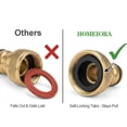 thumbnail image 4 of HOMEIORA 50 Pack Garden Hose Washers with Self-Locking Tabs - Heavy Duty Rubber Seals for 3/4" Hose Fittings, Stay-in-Place Design Prevents Falling Out & Leaks, Black, 4 of 8