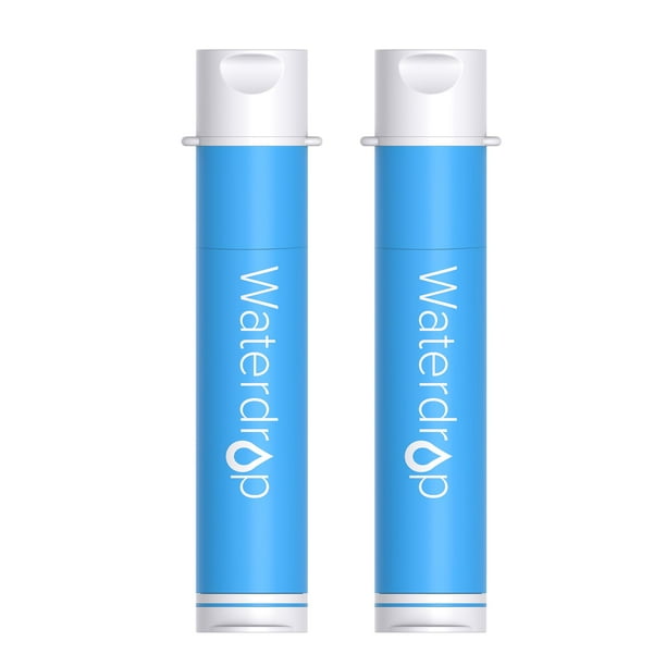 Purificador de agua con filtro de agua Straw Waterdrop, paquete de 2