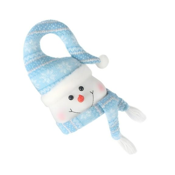 LED Snowman Door Hanger Christmas Decoration With Auto Flashing Lights Soft Fabric For Indoor Outdoors Holiday Party
