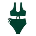 thumbnail image 3 of Women Slimming Ruffle One Piece Swimsuits Ruched Tummy Bathing Suits, 3 of 8
