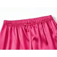 thumbnail image 5 of Beezizac Little & Big Girls Pajama Set Size 14 - Hot Pink Satin Silky Soft Long Sleeve Teen Cute 2-Piece Winter Jammies, 5 of 7