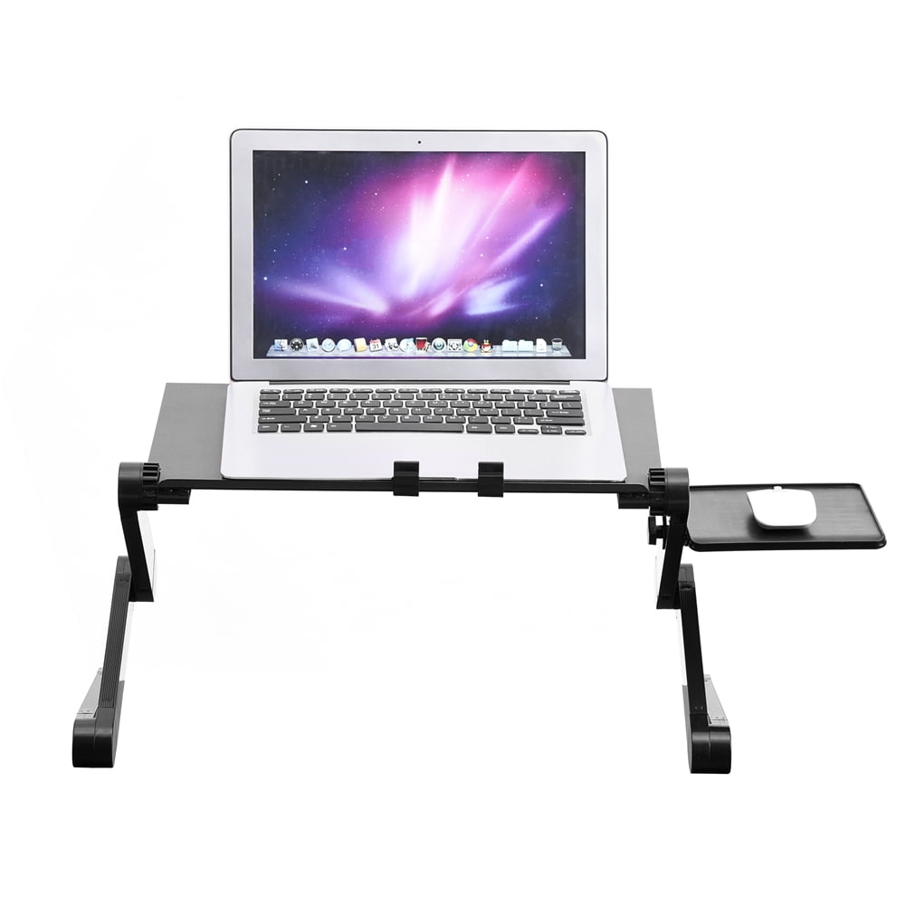 Vhappy Portable Laptop Table Foldable Laptop Desk Stand With Mouse