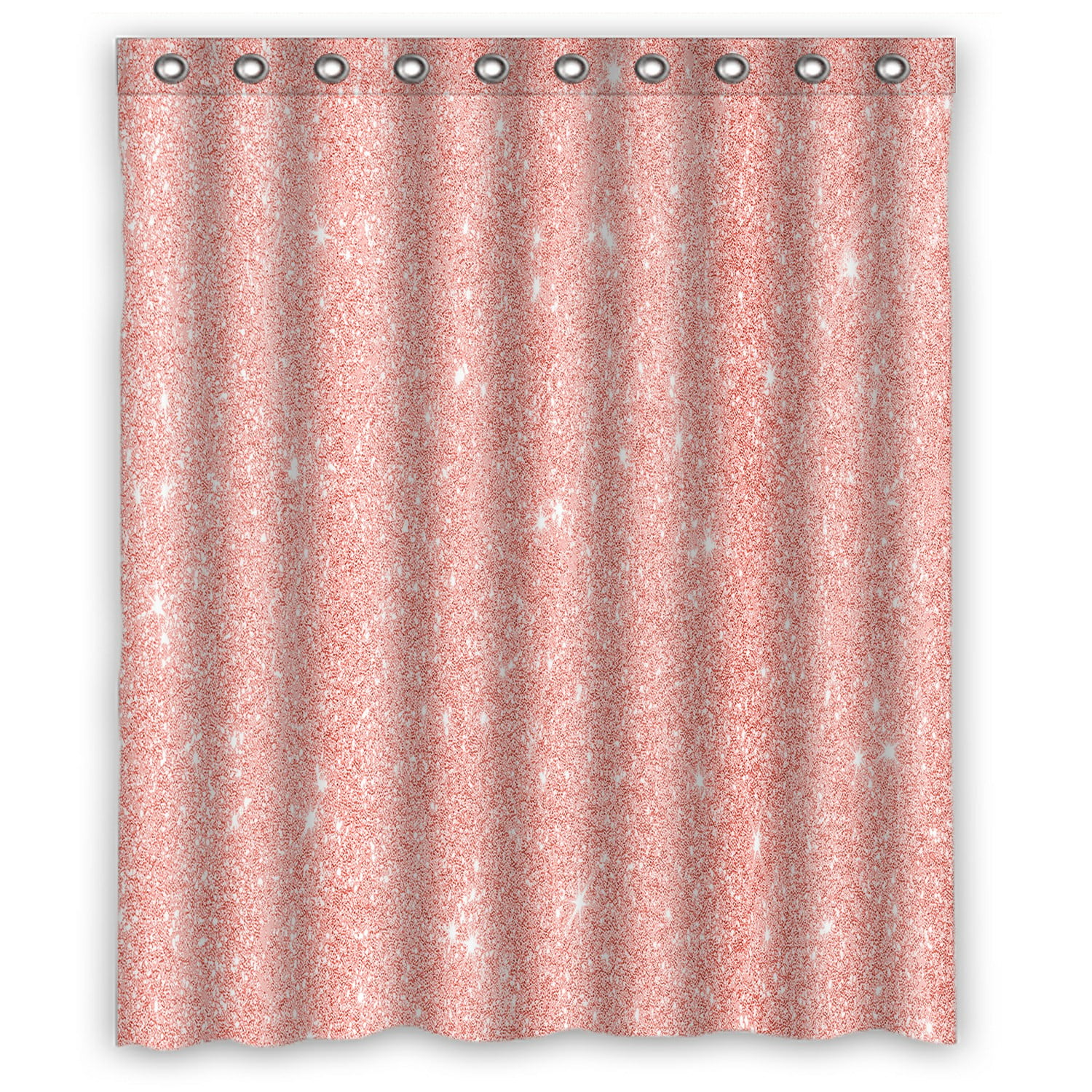 ECZJNT Rose gold glitter texture pink red sparkling shiny Shower Curtain Bathroom Waterproof