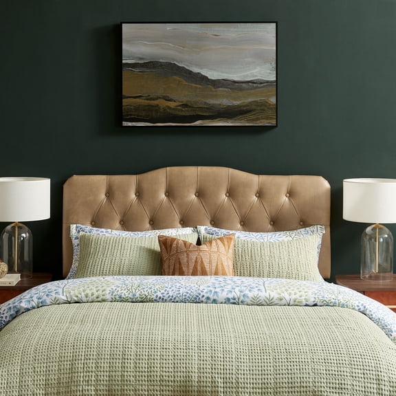 Annabel Vegan Leather King Headboard in Toast