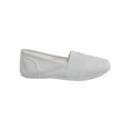 thumbnail image 3 of Soda Flat Women Shoes Linen Canvas Slip On Loafers Memory Foam Gel Insoles OBJI-S White 7.5, 3 of 7