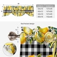 thumbnail image 6 of Tie Up Valance Curtain for Kitchen,Farm Lemon Fruit Floral Plant Rod Pocket Short Curtains Adjustable Tie-Up Shade Valances,Welcome Word Black Buffalo Window Treatment for Bathroom Living Room, 6 of 9