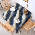 thumbnail image 2 of Blue White Gold Marble Pattern Square Tablecloth,Waterproof Square Table Cover,Wipeable Spillproof Washable Table Cover for Home Kitchen Party Decor 60"x60"(152x152cm), 2 of 6