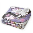 thumbnail image 2 of Kuromi Blanket, Anime Throw Blanket For Couch Sofa Bed, Soft Cozy Lightweight Warm Flannel Blanket, Home Decor, Anime Gifts For Boys Girls Kids Teens, 60"X50", 2 of 9