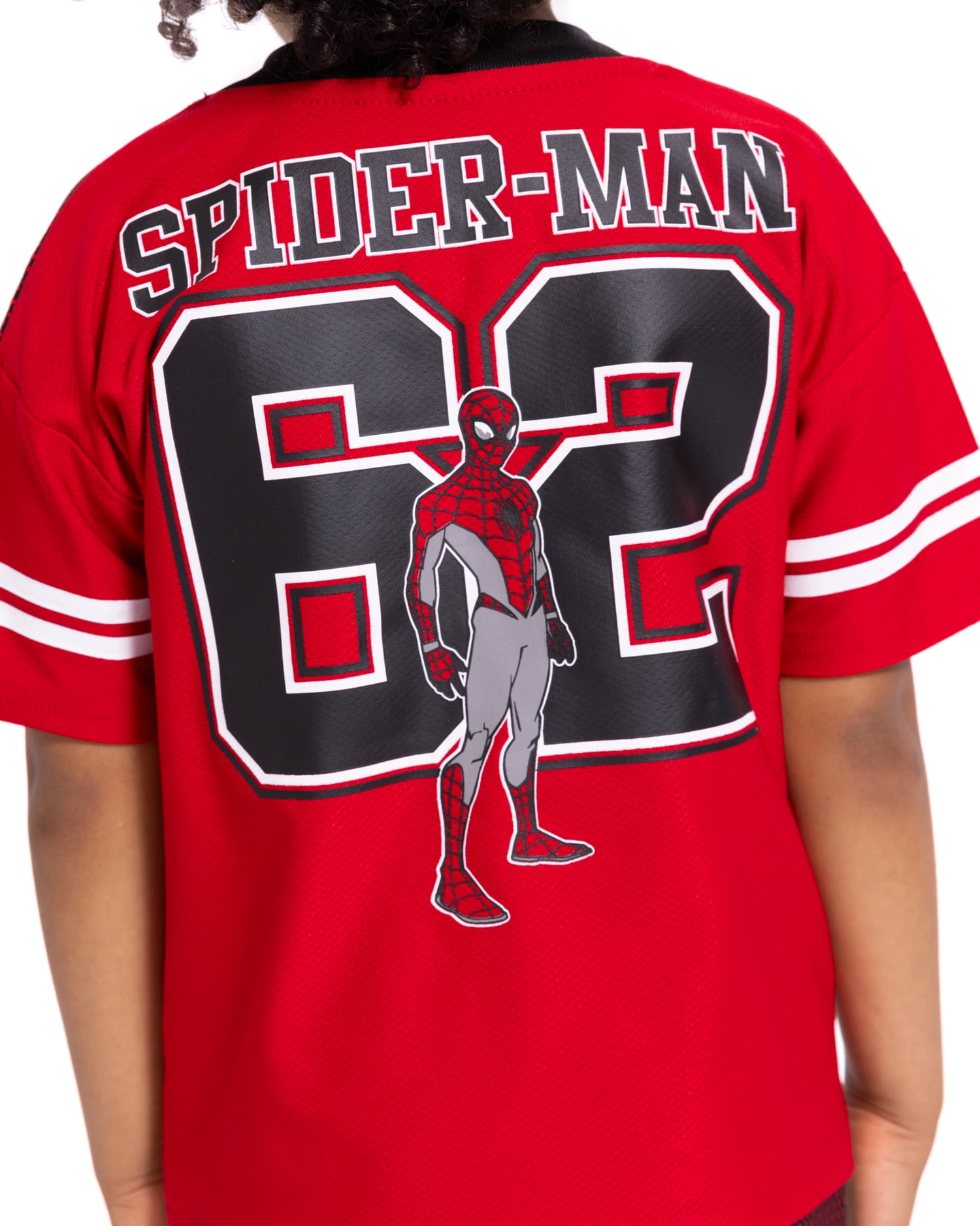 Spider-Man Toddler Boys V Neck Football Jersey and Shorts Set, 2 Piece, Sizes 12M-5T