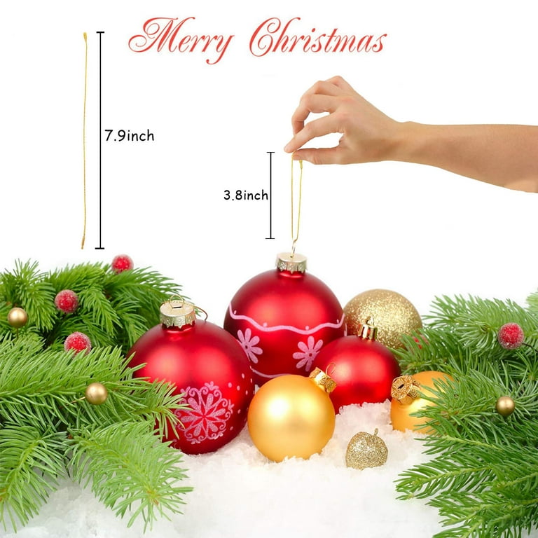 Christmas Ornament Hooks, Ornament Hangers With Snap Ornament