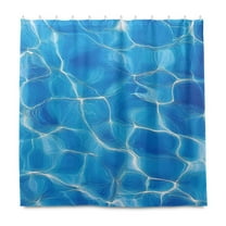 Blue Water Ripples Shower Curtain Liner 72x72 Inch Waterproof Shower Curtains Decorative Bathroom with 12 Pack Hooks