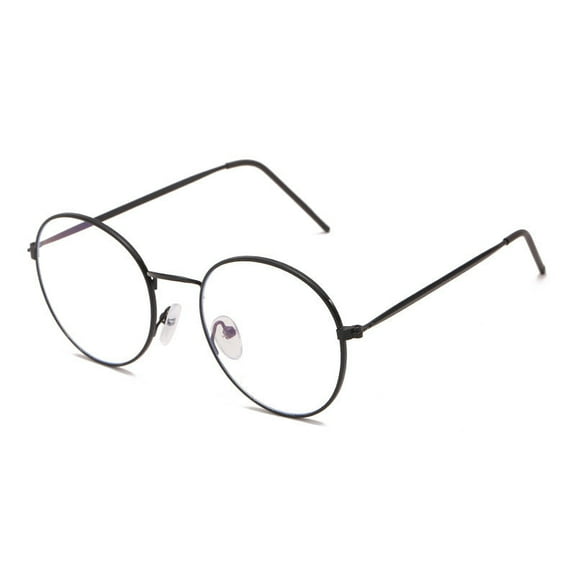 Metal Round Anti Blue Light Glasses for Adults, Full Frame Eyeglasses with Eye Protection, Fashionable Eyewear