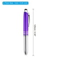 thumbnail image 2 of Uxcell Ballpoint Pen with Stylus Tip and LED Flashlight Metal Pen Black Ink 1.0mm Medium Point Stylus Pen, Blue 5 Pack, 2 of 7