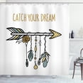 thumbnail image 1 of Ambesonne Dream Shower Curtain, Tribal Arrow with Feathers, 69"Wx75"L, Sand Brown Blue Grey, 1 of 3