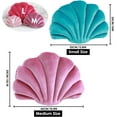thumbnail image 2 of ORUYROP Seashell Decorative Pillow Velvet Seashell Throw Pillow, Sea Shell Shaped Throw Pillow Decorative Pillows for Bed Couch Home Office Decor (Green, Small), 2 of 5