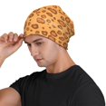 thumbnail image 6 of Milk Silk Knitted Pullover Hat 11×10.6in Double Layer Design Strong Sweat Absorption For Daily Exercise Travel Leopard Skin Print Style Orangered_4, 6 of 8