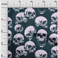 thumbnail image 2 of oneOone Rayon Teal Blue Fabric Skull Sewing Craft Projects Fabric Prints By Yard 56 Inch Wide, 2 of 4