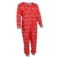 thumbnail image 2 of Family Matching Christmas Pajamas Set String Lights Pattern One-Piece Zip-Front Romper with Hood for Father Mother Kids, 2 of 6