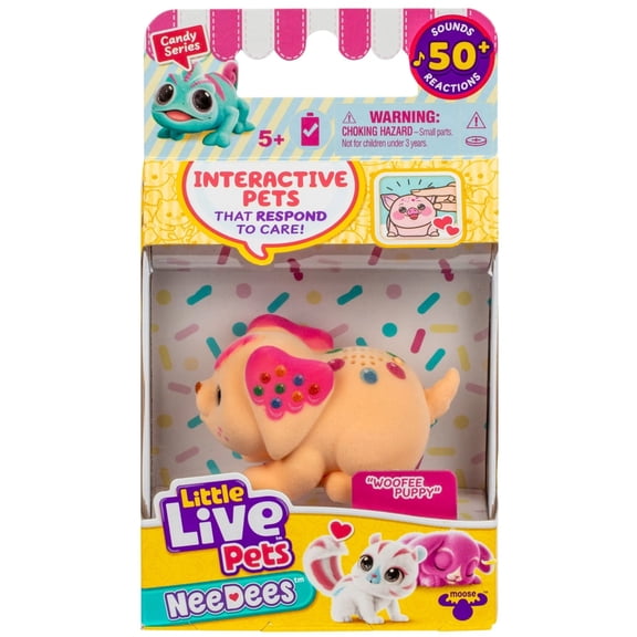Little Live Pets Candy Series Woofee Puppy Wearable Interactive Figure Pack