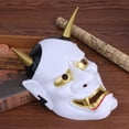 thumbnail image 4 of PVC japonés Hannya Noh máscara de cara completa Halloween Cosplay máscara de terror (blanco), 4 of 8