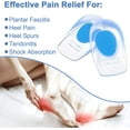 thumbnail image 2 of Taloneras de gel, taloneras de silicona, diseño ergonómico en forma de U, para fascitis plantar, espolones óseos y dolor del tendón de Aquiles, suela de absorción de impactos Sincero  Hogar, 2 of 7