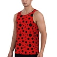 thumbnail image 2 of Pofeuu Ladybug Pattern Print Men's Workout Tank Tops Sleeveless Muscle Gym Shirt Quick Dry-Large, 2 of 7
