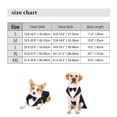 thumbnail image 3 of Mascota perro Traje Bandana pajarita conjunto para boda accesorio fiesta camisa exquisita costura perro ropa ligero elegante negro Talla M, 3 of 8