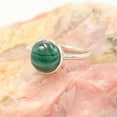 thumbnail image 4 of Malachite Ring Sterling Silver Ring Malachite Silver Ring Handmade Ring Statement Ring for Women's, 4 of 7