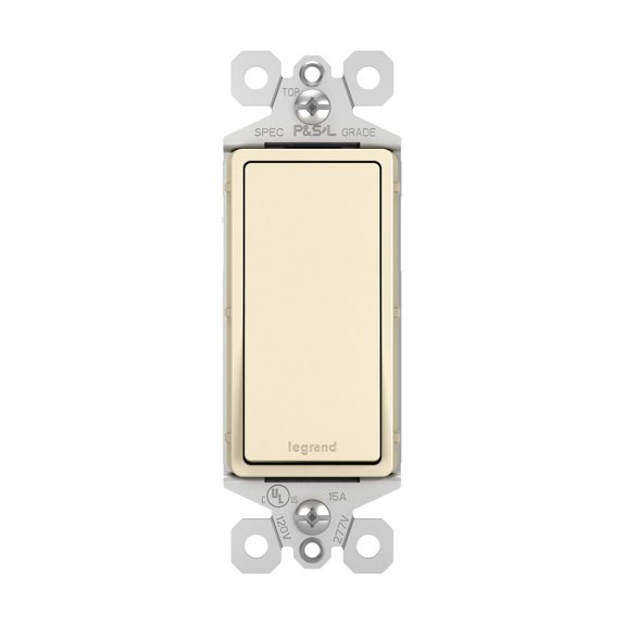 Legrand Tm870stm Radiant 15 Ampere Single Pole Decorator Rocker Garbage Disposal Switch -