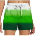 thumbnail image 2 of LOVZFMLL Shorts Décontractés Imprimés Taille Haute pour Femmes Vert 3TG, 2 of 5