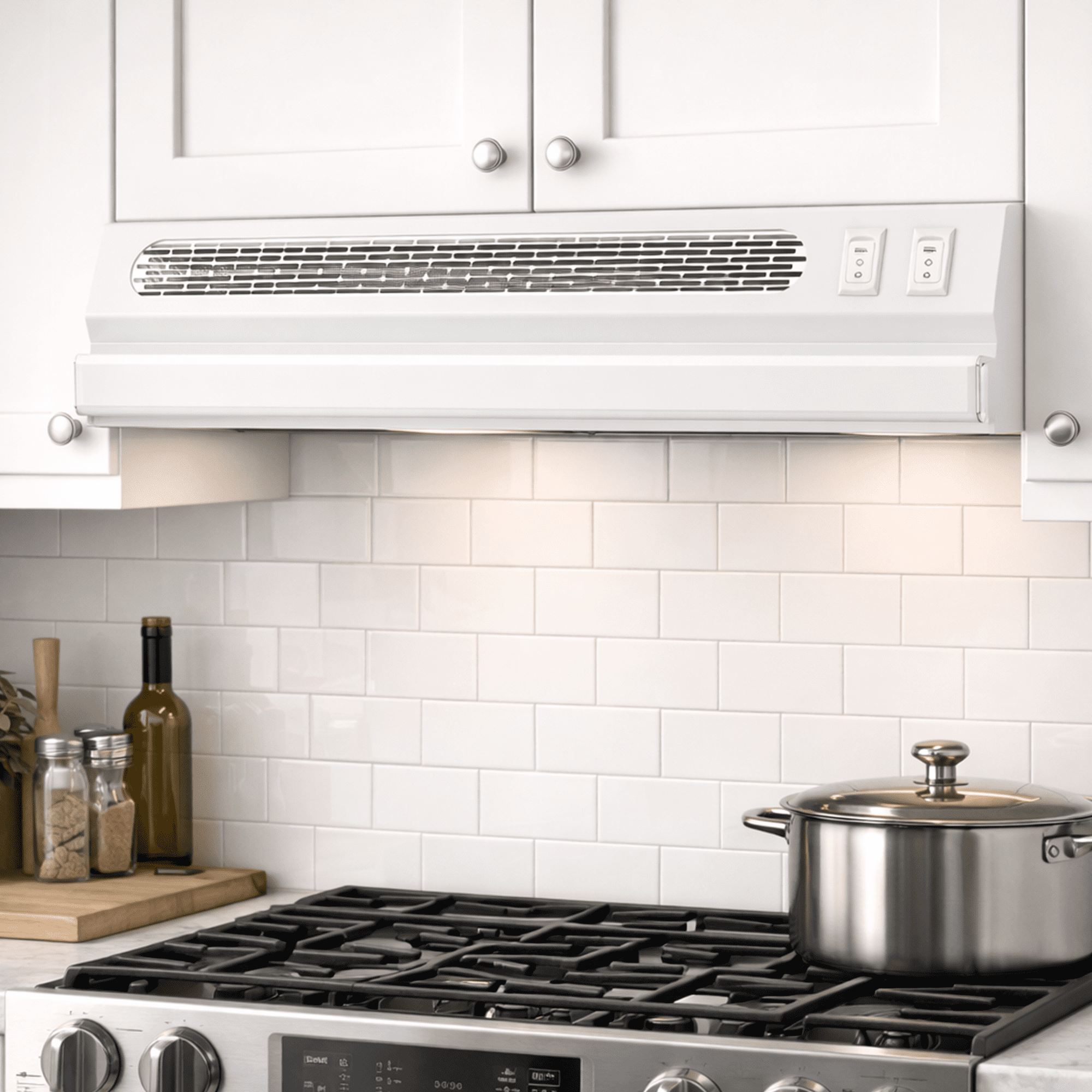 Summit 24 Inch Recirculating Range Hood, Retractable, White - HRTX24W Made in the USA