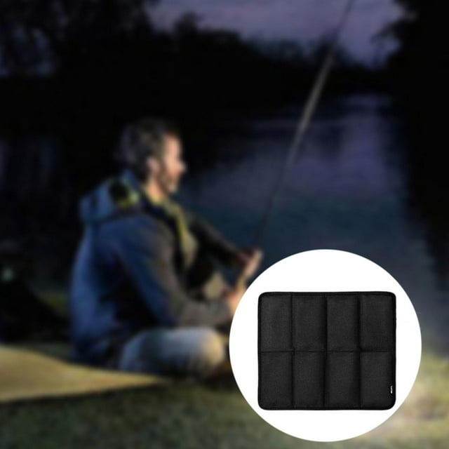 DYNWAVECA Tapis de Camping Pliant Compact Coussin Extérieur pour Activités Randonnée Terrain de Jeu Noir