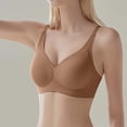 thumbnail image 2 of Xijirk Tank Tops Seamless V Neck Jelly Bra Comfortable Supportive Wireless Bralette for Everyday Wear Camisole Tops for Women,Coffee,L, 2 of 5