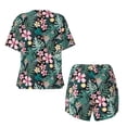 thumbnail image 5 of Naloa Rose Flowers Women's Short-Sleeved Pajama Set, Loungewear, Summer pajamas, Breathable Cozy - 4X-Large, 5 of 9