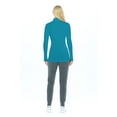 thumbnail image 3 of ACTIVE UNIFORMS Women's Long Sleeve Turtle-Neck T-Shirt Under Scrub (Teal, Large), 3 of 5