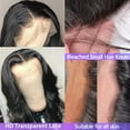 thumbnail image 5 of Body Wave HD Transparent Lace Front Wigs Human Hair for Black Women 180% Dentisy 26 Inch 13x4 Body Wave Frontal Wig Pre Plucked with Baby Hair Brazilian Glueless Virgin Hair Natural Color, 5 of 9