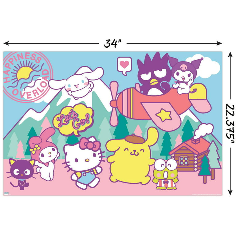 Trends International Hello Kitty-Stars Wall Poster, 22.375 x 34, Premium  Poster & Mount Bundle